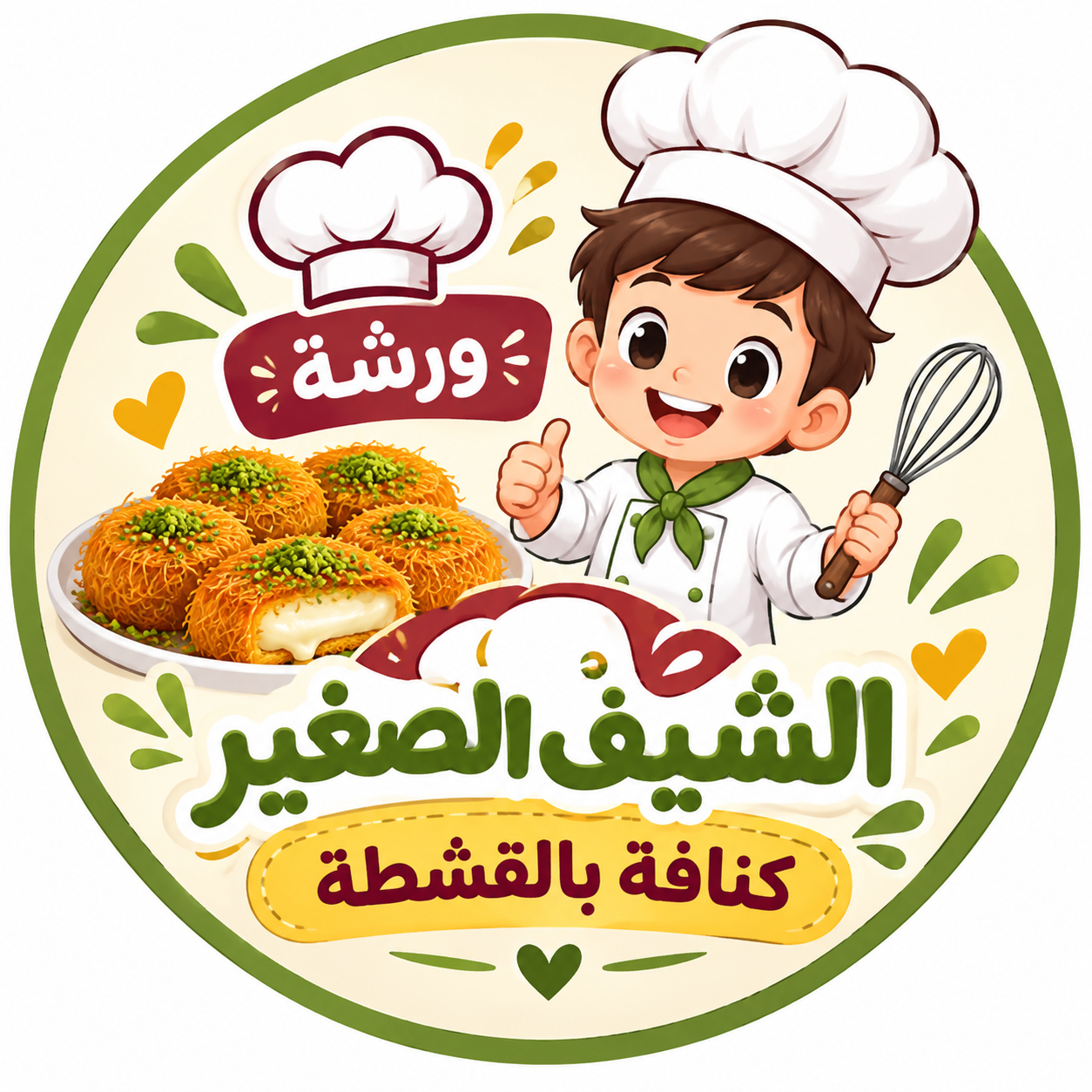 الشيف الصغير / كنافة بالقشطة
